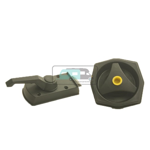 [OCS_A0033518L] Deurslot Rond FF2 zonder Cilinder Rechts Zwart