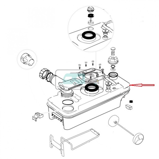 [OCS_20063874] Bovenkant holdingtank rechts compl.