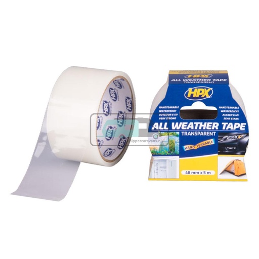 [OCS_A0032794] HPX All Weather Tape Transparant 5mtr
