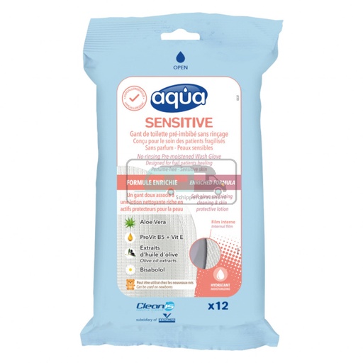 [OCS_A0036466] Aqua Washand Vochtig Lichaam 12st.