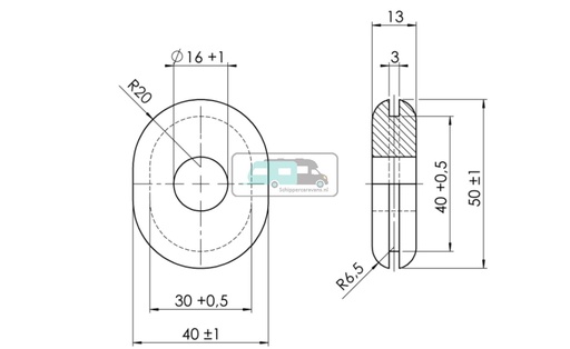 [OCS_A0034043] AL-KO Reservewielhouder EH1 Rubber Ovaal >2013