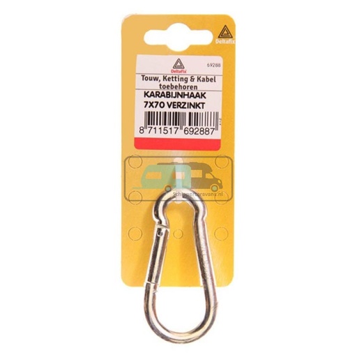 [OCS_A0031325] Deltafix Karabijnhaak Verzinkt 60mm 1st