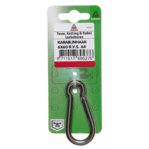 [OCS_A0031336] Deltafix Karabijnhaak RVS A4 80mm 1st