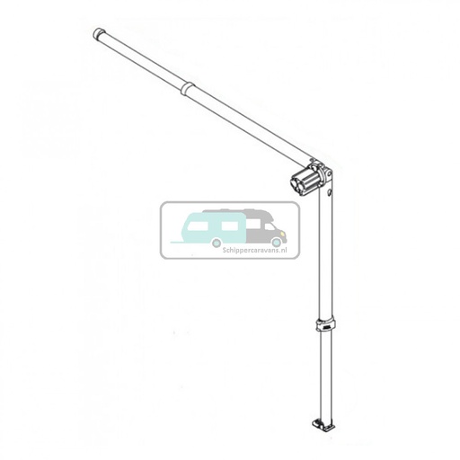 [OCS_2607210] Fiamma right rafter + leg CaravanStore 310/440 6 holes