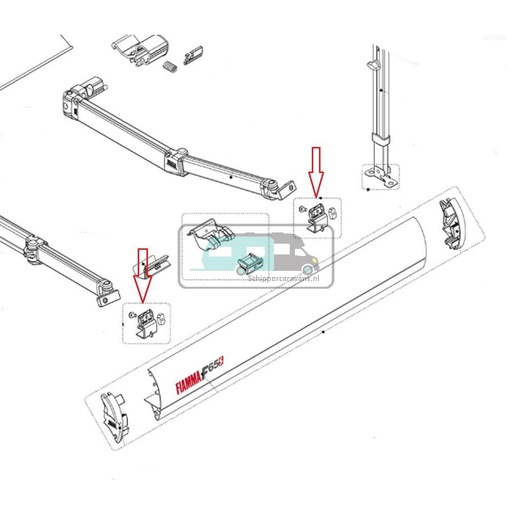 [OCS_A9900496] Fiamma F65 bevestigingsblokje staander voorlijst
