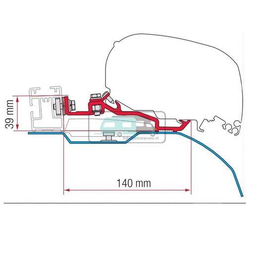 [OCS_A0003467] Fiamma Ducato SmartClamp Kit H2-L2/L3/L4 >2006 F80S