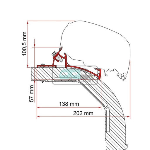 [OCS_A0002769] Fiamma Arca/Mobilvetta K-Yacht Kit F65/F80