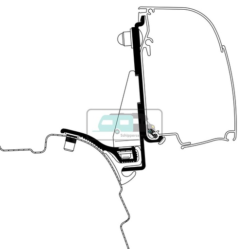 [OCS_A0010214] Thule VW T5/T6 Minivan Reimo Multi Rail SWB Adapter 4200 >260