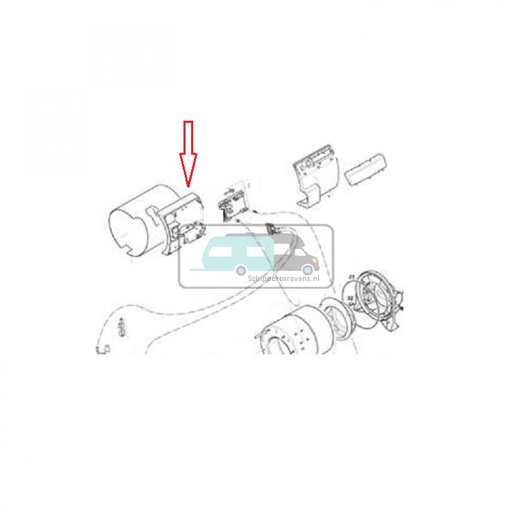 [OCS_434020-61700] (36)Behuizing electronika. Achterzijde.