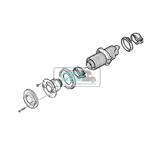 [OCS_A0008834A] Truma wandschoorsteen WK24 Crèmewit