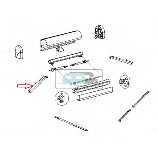 [OCS_A9900096] Thule Rafter Arm Assy RH 2000 3.00