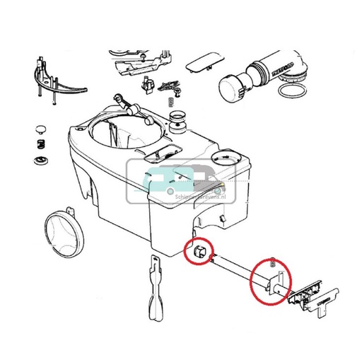 [OCS_A9902180] Thetford Bevestiging Handgreep SC250/260
