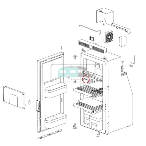 [OCS_691590] Thetford Schroef en Afdekkapje Binnenkant  (4x) T1090 