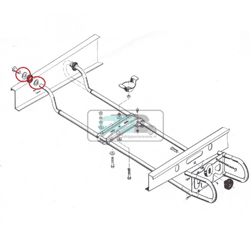 [OCS_700564] AL-KO Reservewielbeugel EH1 Sluitring A21