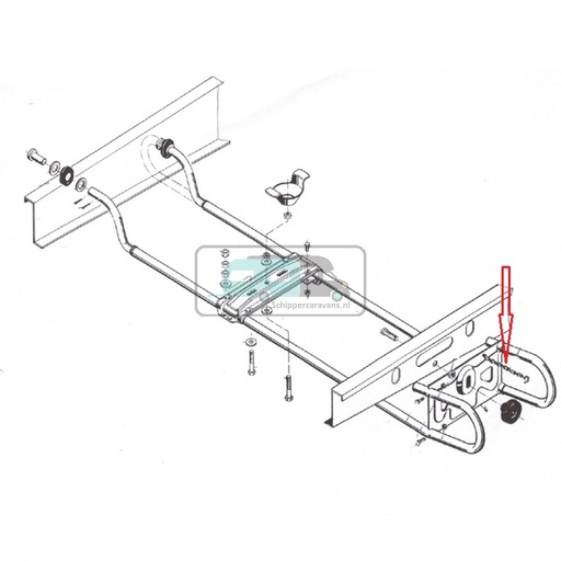 [OCS_700650] AL-KO Reservewielbeugel EH1 Veiligheidsketting