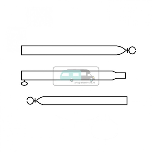 [OCS_96948250] Campking Verandastang 25/22mm 120-200 cm Aluminum