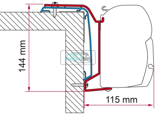 [OCS_A0024228] Fiamma Rapido Serie S6 686F Adapter 450 >2024 F45