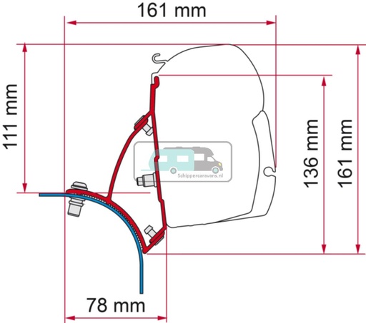 [OCS_A0013629] Fiamma Kit VW T5/T6 Lift Roof Deep Black F45
