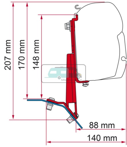 [OCS_A0013632] Fiamma Kit Ford Custom Deep Black F45-F43