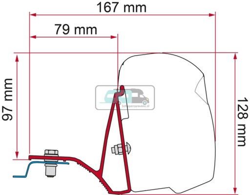 [OCS_A0015006] Fiamma Kit Trafic/ Vivaro /Telento >15 Deep Black