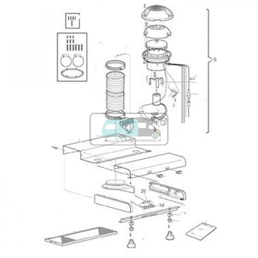 [OCS_0115098] Dometic Ventilator met Motor CK150/400
