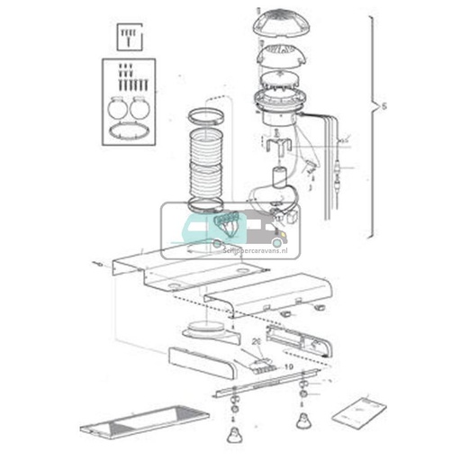 [OCS_A0030624] Dometic Ventilator met Motor CK150/400