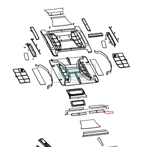 [OCS_0115176] Dometic Lamel Ventilator Voorkant FreshJet 3000