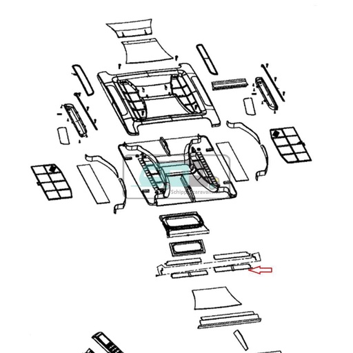 [OCS_A0030679] Dometic Lamel Ventilator Voorkant FreshJet 3000