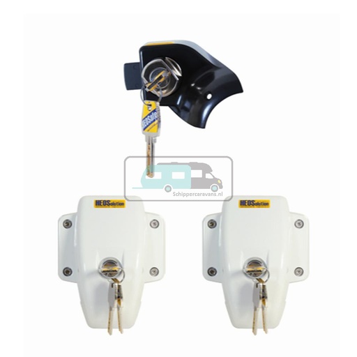 [OCS_0125267] HEOSafe Set Ducato + 2x Door Frame Lock Zwart Wit