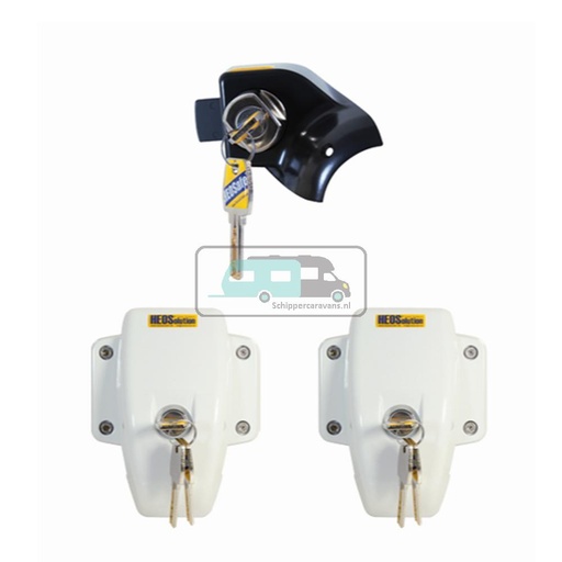 [OCS_A0031465] HEOSafe Set Ducato + 2x Door Frame Lock Zwart Wit