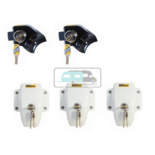 [OCS_A0031468] HEOSafe Set Ducato + 3x Door Frame Lock Zwart Wit