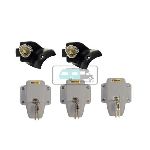 [OCS_A0031466] HEOSafe Set Ducato + 3x Door Frame Lock Grijs