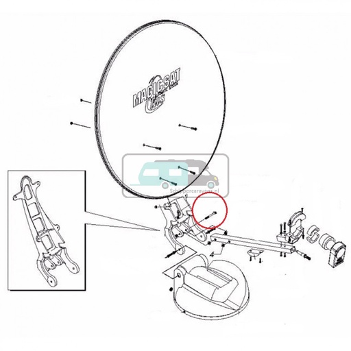 [OCS_0128026] Teleco Schroef 6x60 MA cilinderkop rvs nr. 4441