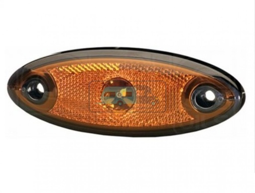[OCS_0210039] Hella Zijmarkering LED Ovaal Opbouw Oranje-Zwart Frame