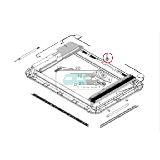 [OCS_A9906272] Dometic Heki 3 aandrijfasje BG 1266