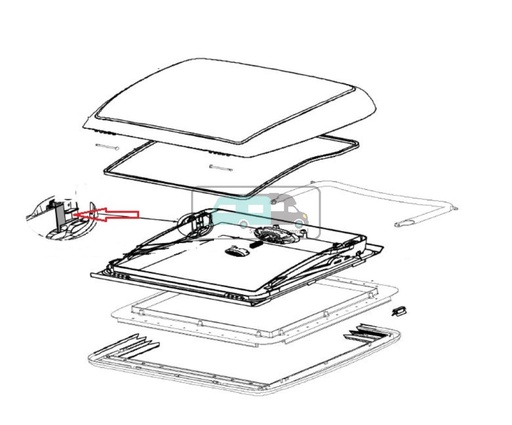 [OCS_A0030710] Dometic Mini Heki Vergrendeling ventilatie
