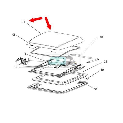 [OCS_A9906960] Dometic Mini Heki Dakluikkap