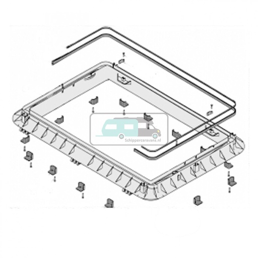 [OCS_0402054] Dometic Heki 2 Buitenkader Compleet 25-32mm