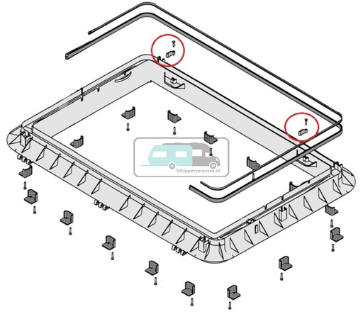 [OCS_A0030715] Dometic Heki 2 Afstandshouder met schroeven
