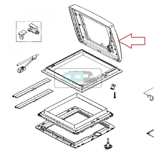 [OCS_0402094] Thule Vent Dakluikkap Melkglas