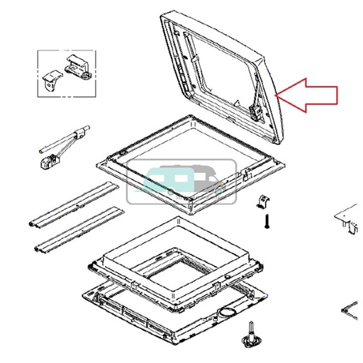 [OCS_A9902543] Thule Vent Dakluikkap Melkglas
