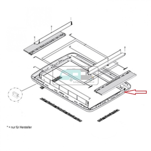 [OCS_0402131] Dometic Midi Heki Onderkader