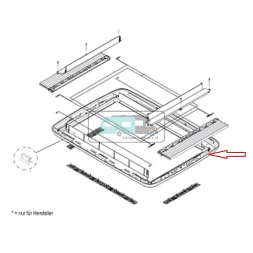 [OCS_A9907467] Dometic Midi Heki Onderkader