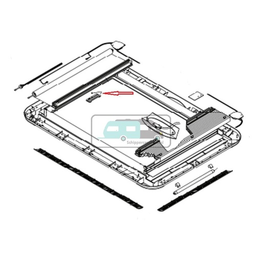 [OCS_A9906044] Dometic Heki 3/4 Plus Vergrendeling met Veer Hor/Verduistering
