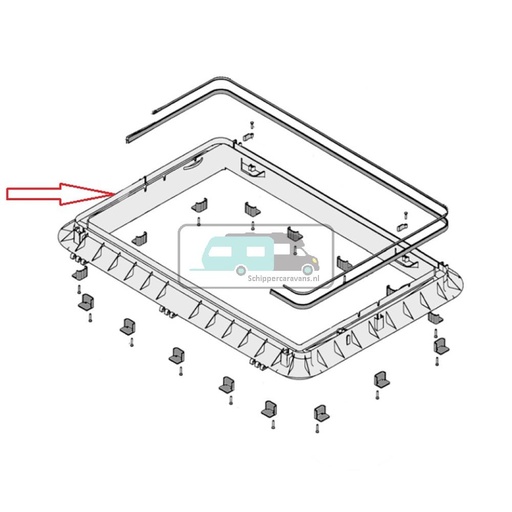 [OCS_A0030714] Dometic Heki 2 Buitenkader Crème