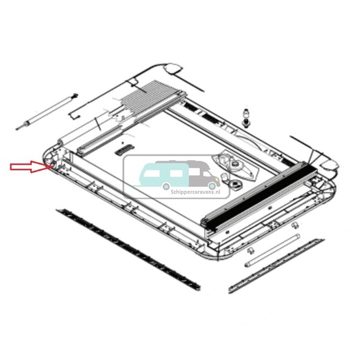 [OCS_A0030730] Dometic Heki 3/4 Plus Binnenkader Crèmewit