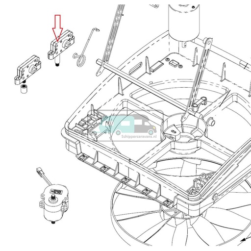 [OCS_0402423] MaxxFan Opdraai Mechanisme Manual Lift
