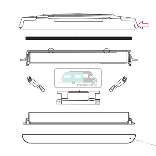[OCS_0402452] Fiamma Dakluikkap 50x50cm Crystal