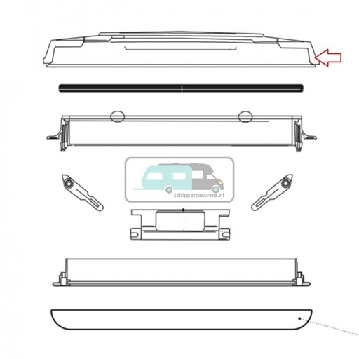 [OCS_A9905787] Fiamma Dakluikkap 50x50cm Crystal