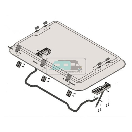 [OCS_A9903935] Dometic Heki 2 Afdekkapjes voor Acryl Kap